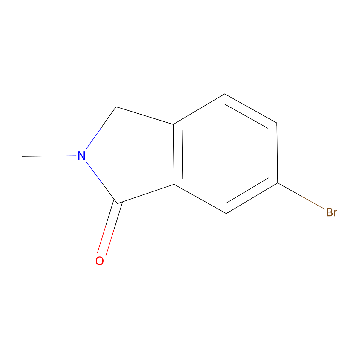 6-bromo-2-methyl-2,3-dihydro-1H-isoindol-1-one molecular structure, CAS 1254319-51-1