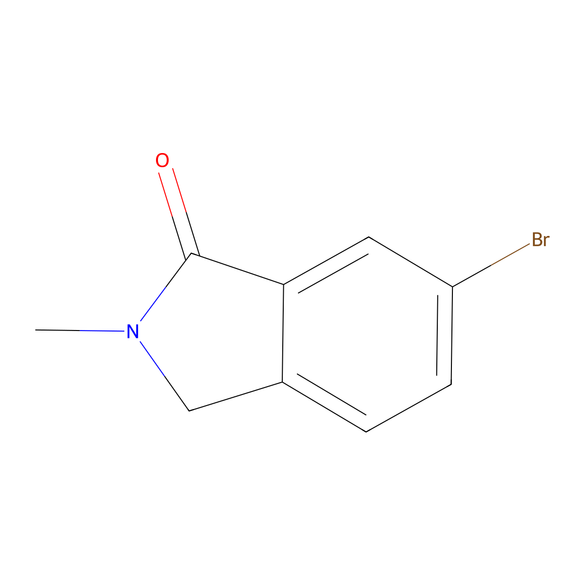 6-bromo-2-methyl-2,3-dihydro-1H-isoindol-1-one molecular structure, CAS 1254319-51-1