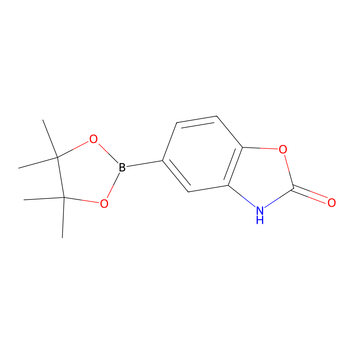 5-(4,4,5,5-Tetramethyl-1,3,2-dioxaborolan-2-yl)-2,3-dihydro-1,3-benzoxazol-2-one molecular structure, CAS 1254319-58-8