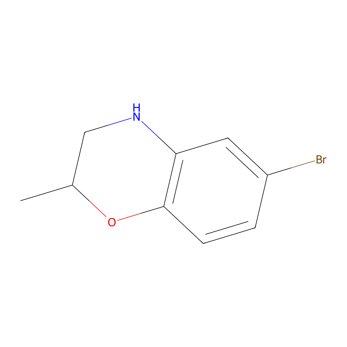 6-Bromo-2-methyl-3,4-dihydro-2H-benzo[B][1,4]oxazine molecular structure, CAS 1254332-81-4