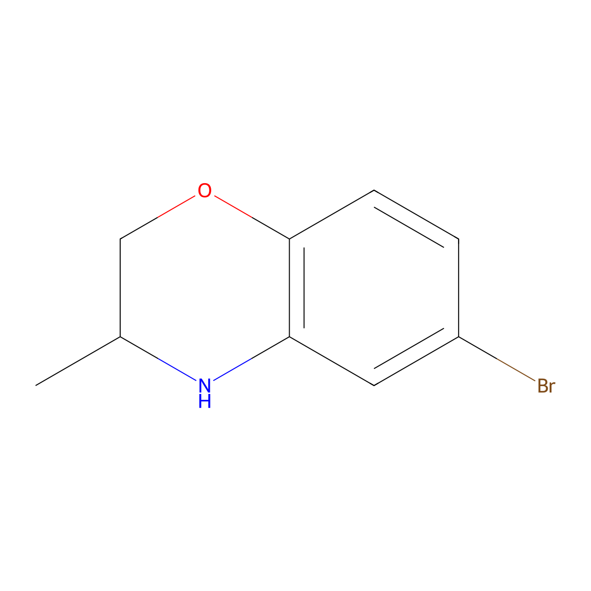 6-Bromo-3-methyl-3,4-dihydro-2H-benzo[b][1,4]oxazine molecular structure, CAS 1254332-84-7