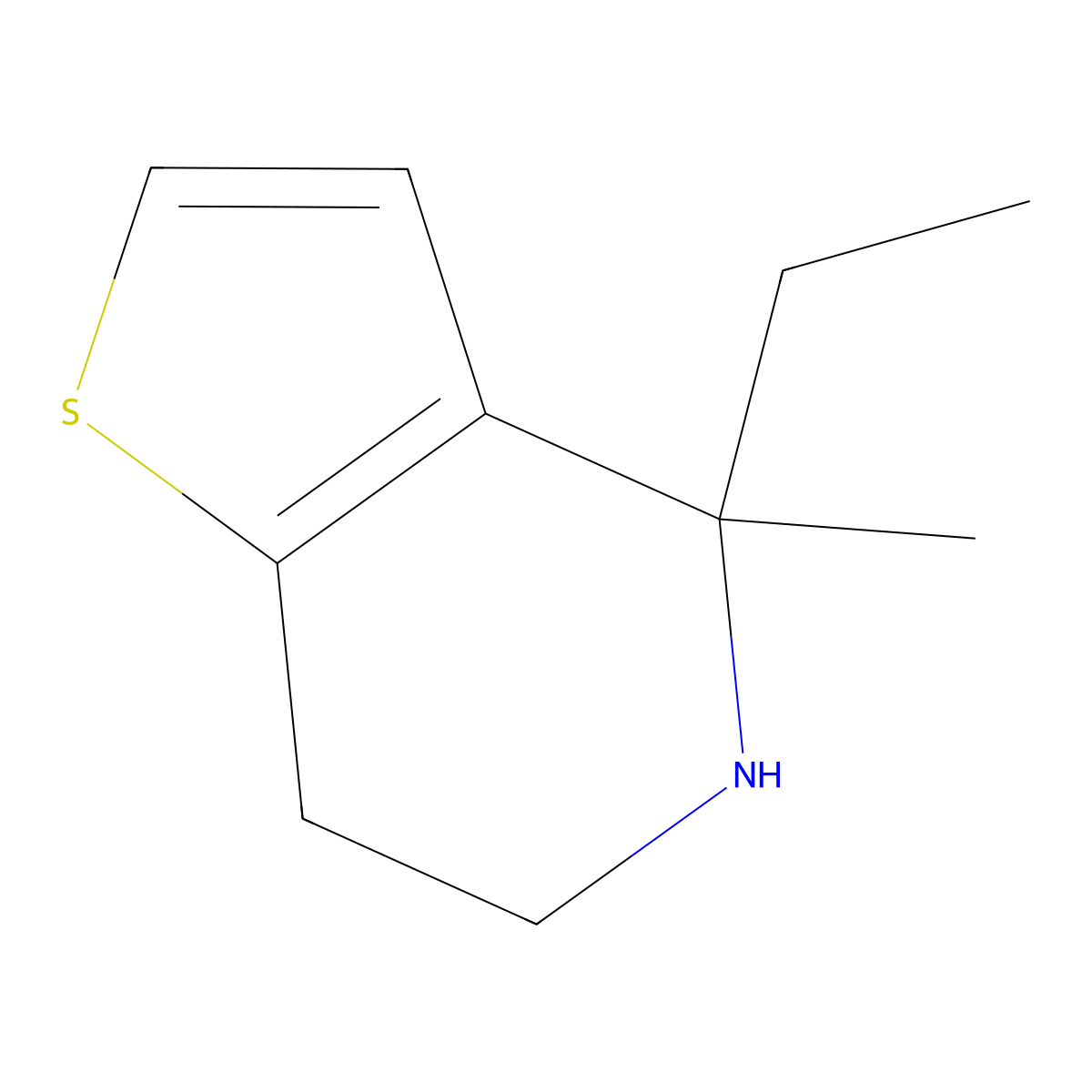 4-Ethyl-4-methyl-4H,5H,6H,7H-thieno[3,2-C]pyridine molecular structure, CAS 1254344-91-6