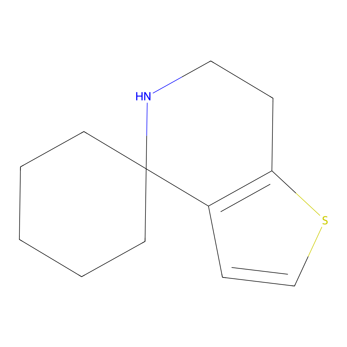 6',7'-Dihydro-5'H-spiro[cyclohexane-1,4'-thieno[3,2-c]pyridine] molecular structure, CAS 1254344-95-0