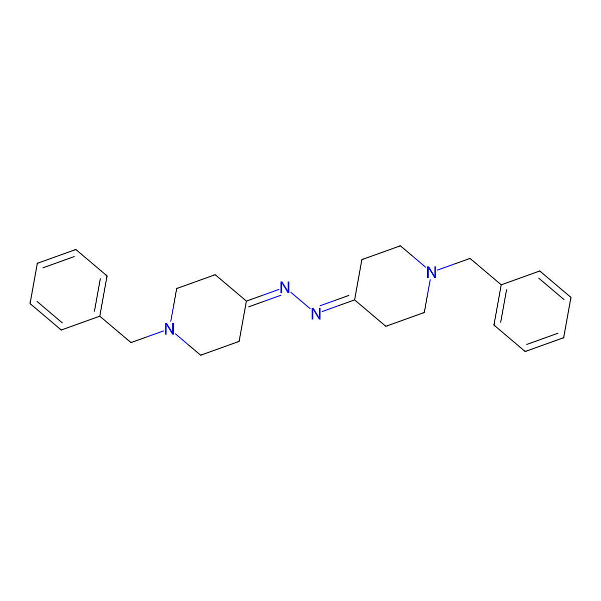 1,2-bis(1-Benzylpiperidin-4-ylidene)hydrazine molecular structure, CAS 1254349-18-2