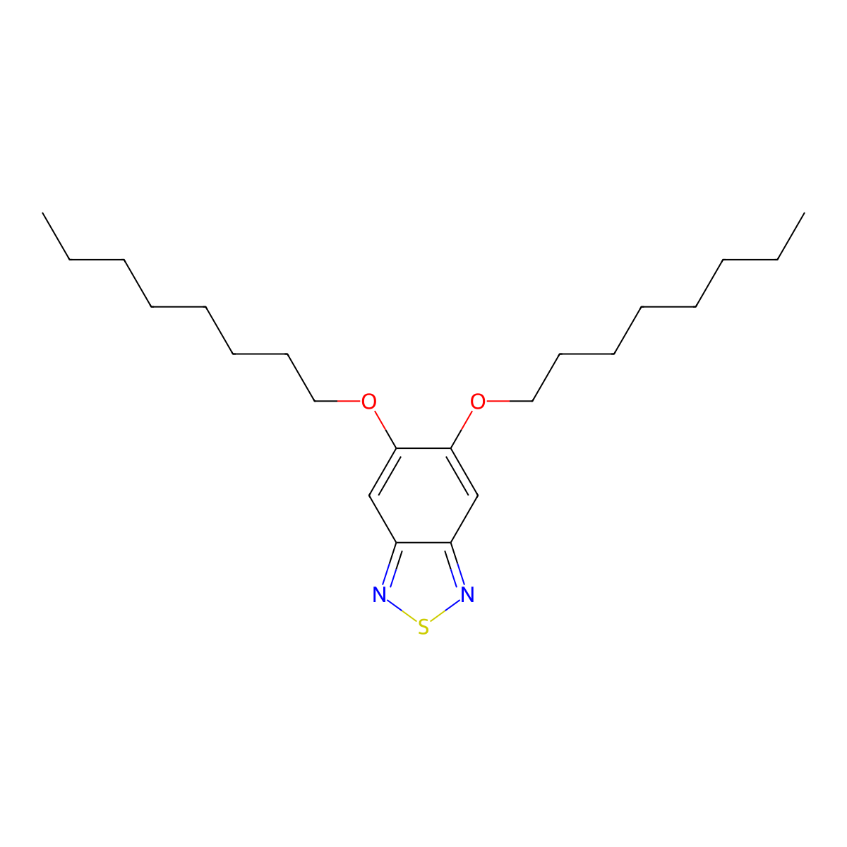 5,6-Bis(octyloxy)-2,1,3-benzothiadiazole molecular structure, CAS 1254353-37-1