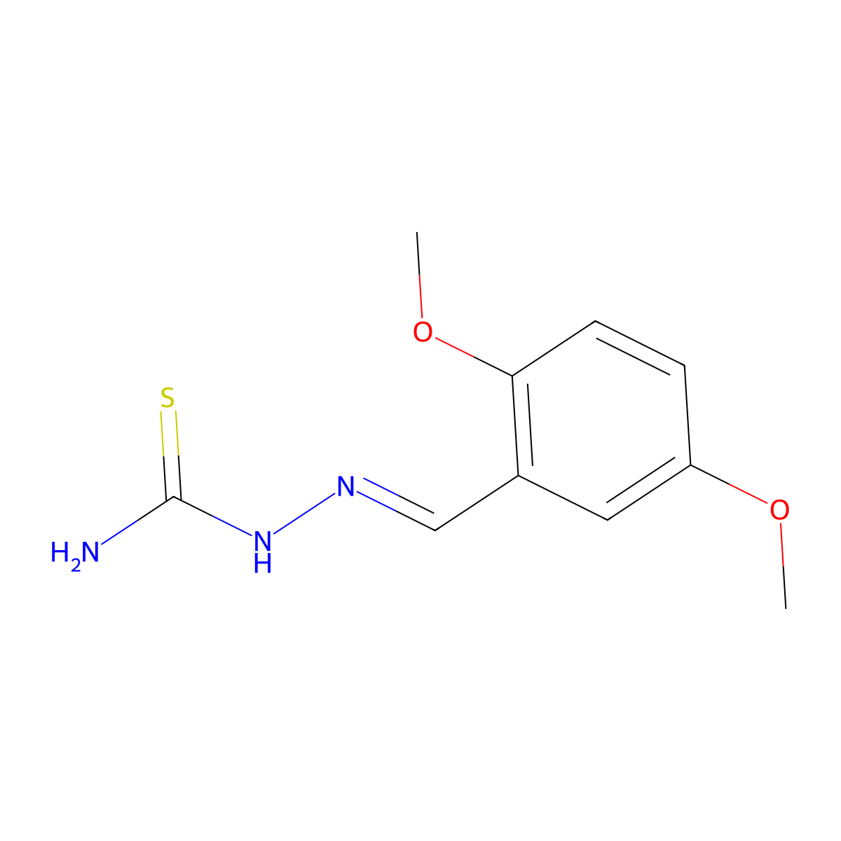 [(E)-[(2,5-dimethoxyphenyl)methylidene]amino]thiourea molecular structure, CAS 1254353-86-0