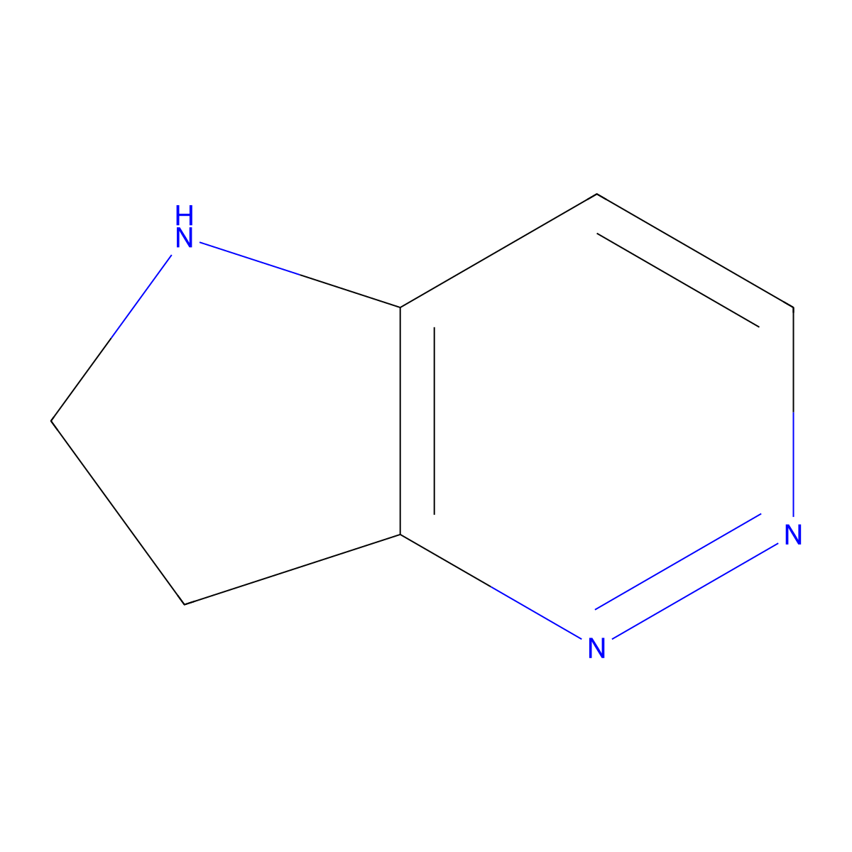 5H,6H,7H-pyrrolo(3,2-c)pyridazine molecular structure, CAS 1254360-83-2