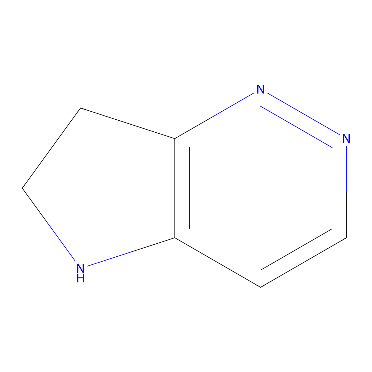 5H,6H,7H-pyrrolo(3,2-c)pyridazine molecular structure, CAS 1254360-83-2