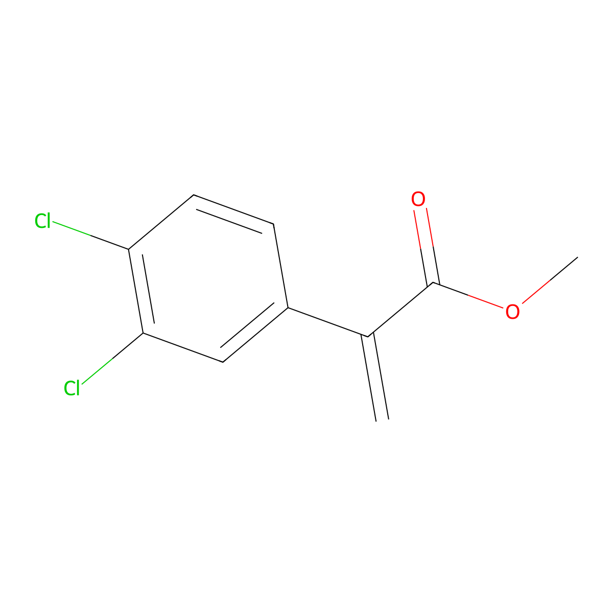 Methyl 2-(3,4-dichlorophenyl)prop-2-enoate molecular structure, CAS 1254365-78-0
