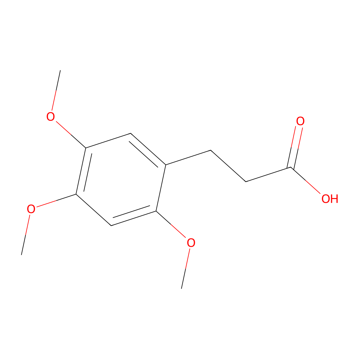 3-(2,4,5-Trimethoxyphenyl)propanoic acid molecular structure, CAS 125438-30-4