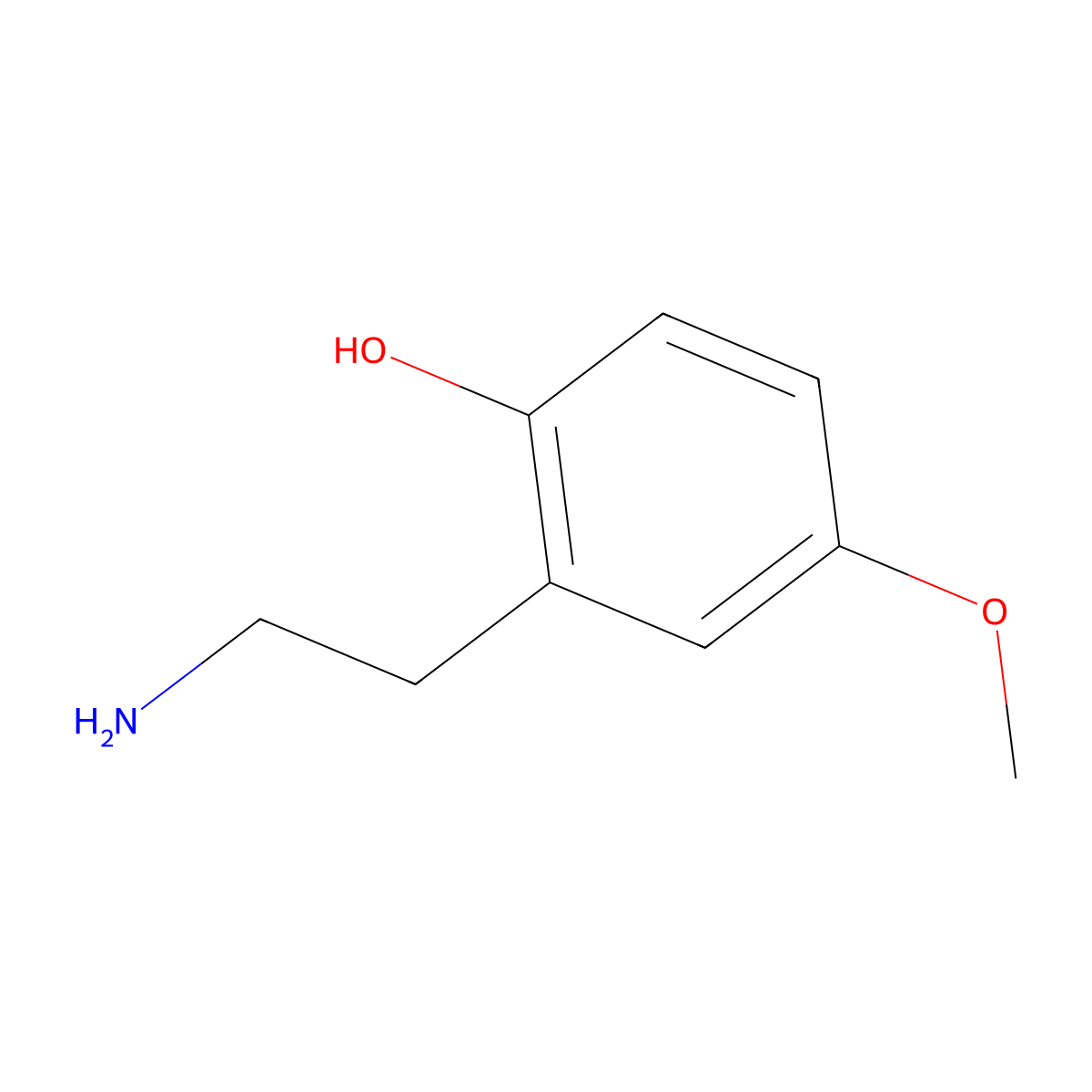 2-(2-Aminoethyl)-4-methoxyphenol molecular structure, CAS 125438-42-8