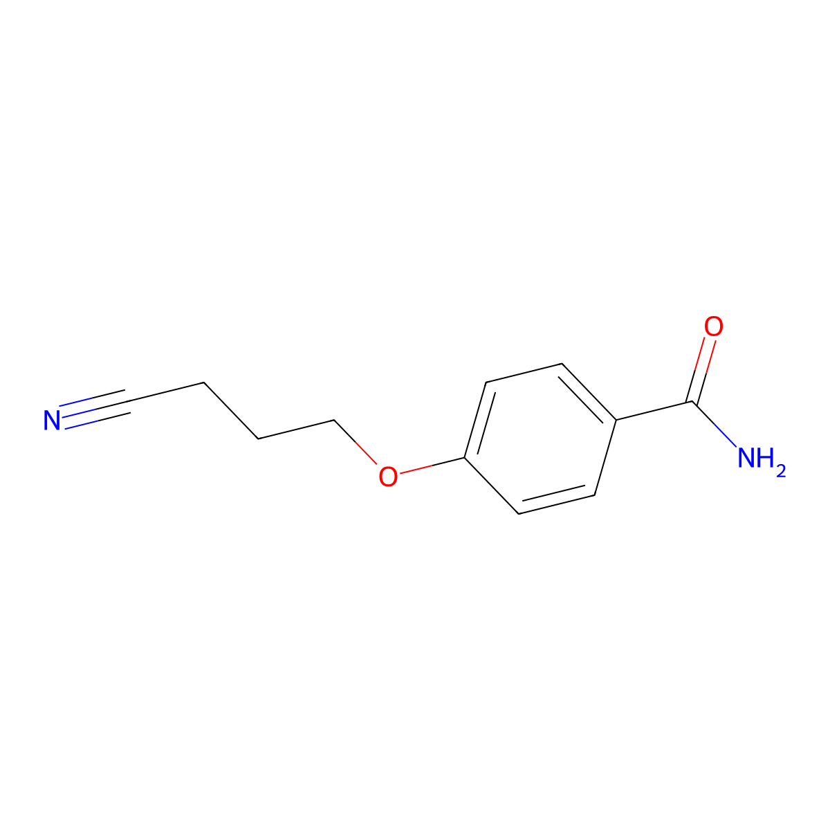 Benzamide, 4-(3-cyanopropoxy)- molecular structure, CAS 125439-52-3