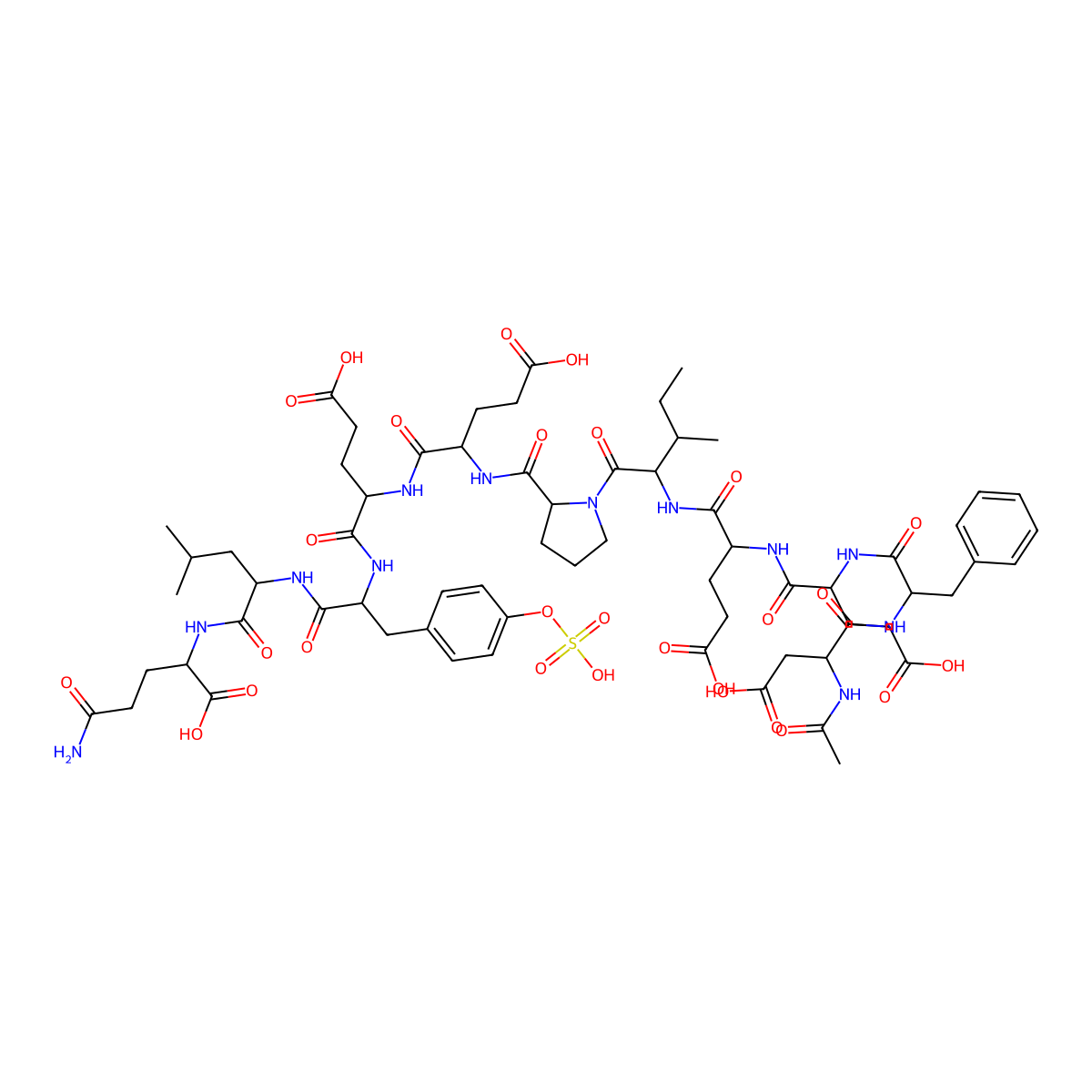 Acetyl-Hirudin (55-65) (sulfated) molecular structure, CAS 125441-01-2