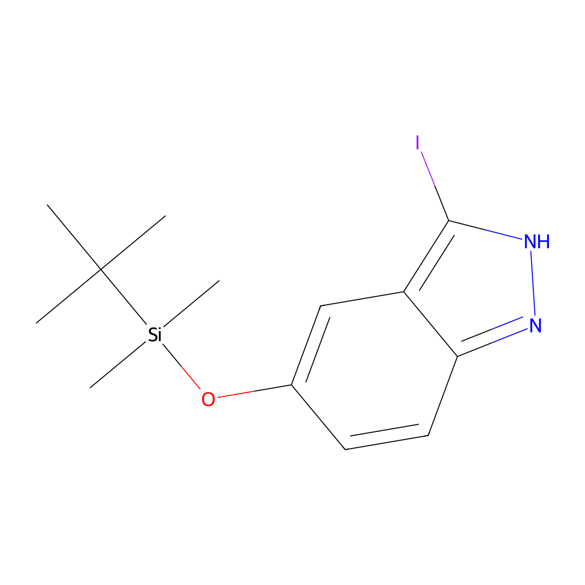 5-((tert-Butyldimethylsilyl)oxy)-3-iodo-1H-indazole molecular structure, CAS 1254473-76-1