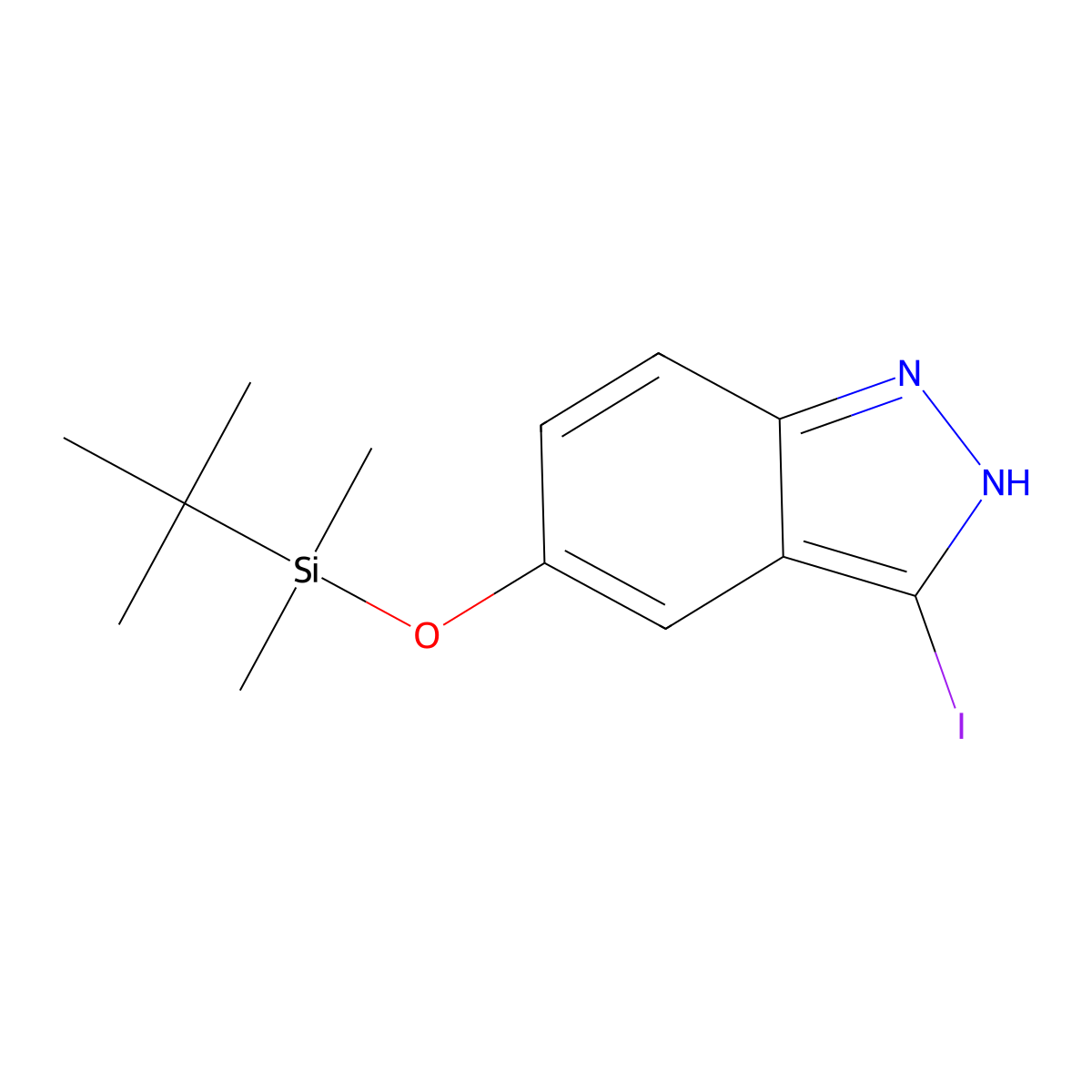 5-((tert-Butyldimethylsilyl)oxy)-3-iodo-1H-indazole molecular structure, CAS 1254473-76-1