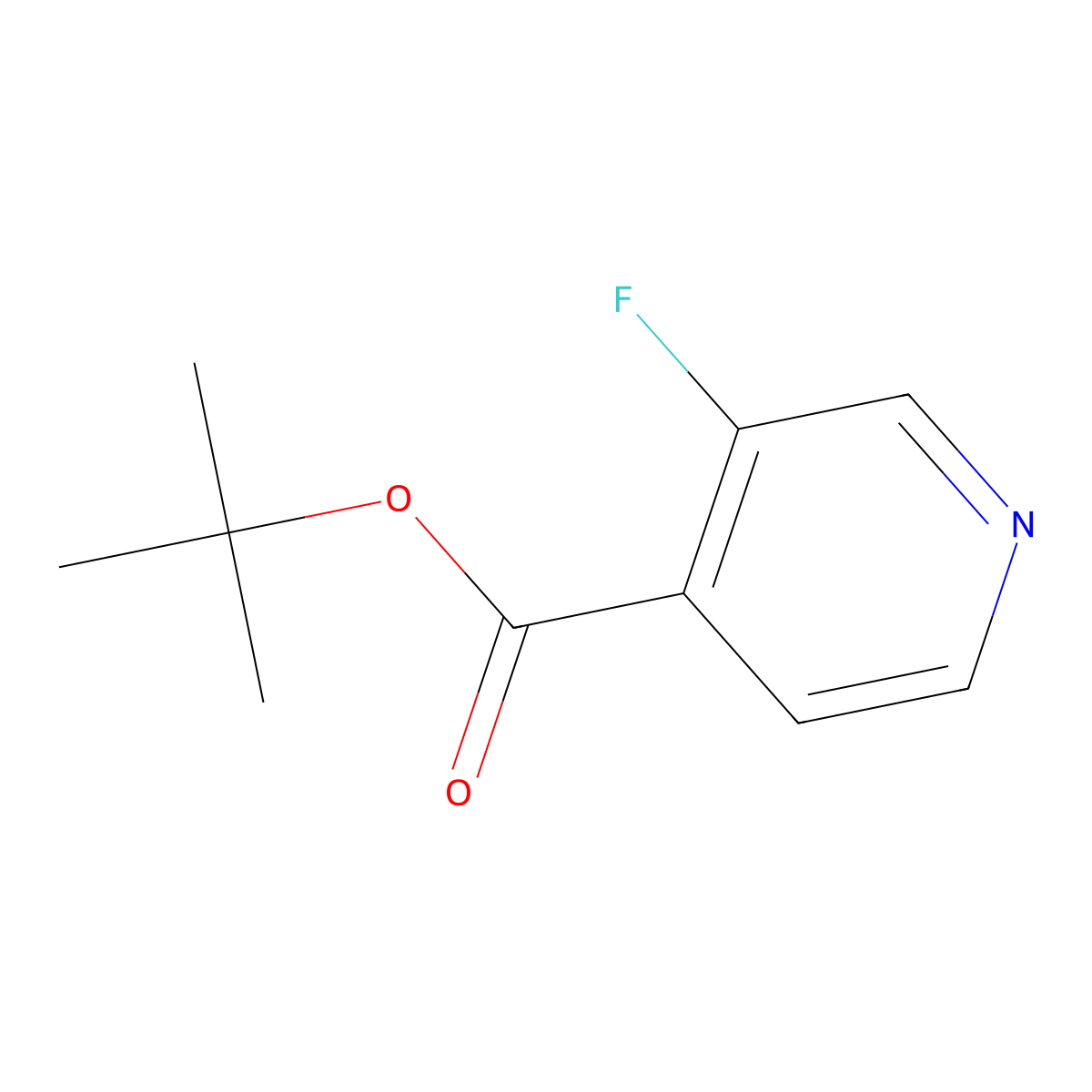 Tert-butyl 3-fluoropyridine-4-carboxylate molecular structure, CAS 1254475-68-7