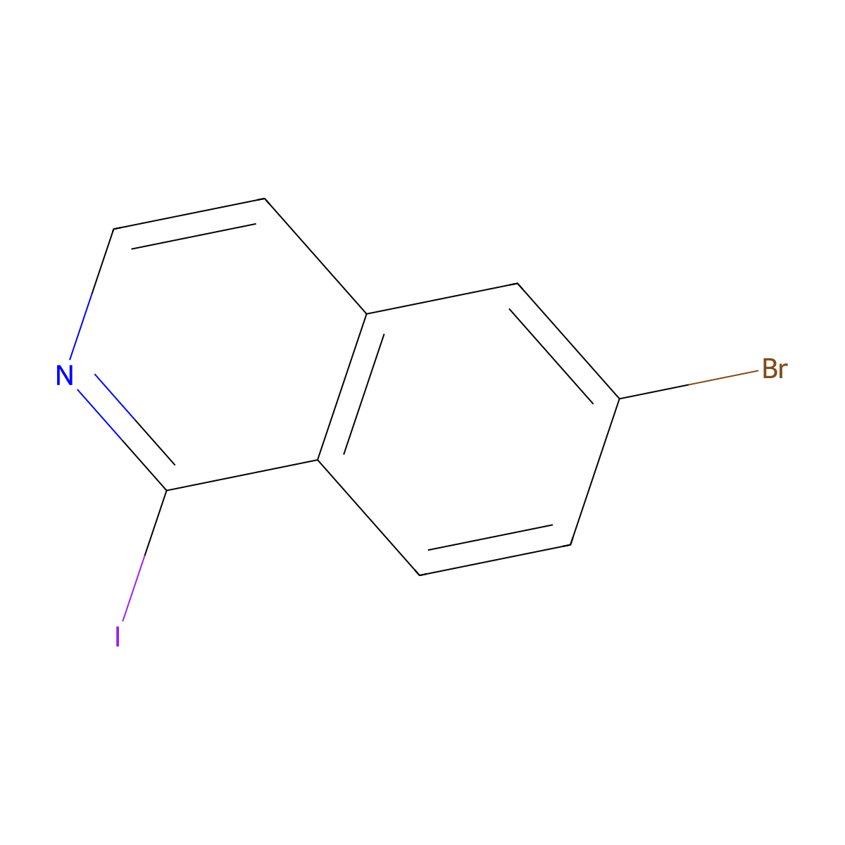 6-Bromo-1-iodoisoquinoline molecular structure, CAS 1254514-03-8
