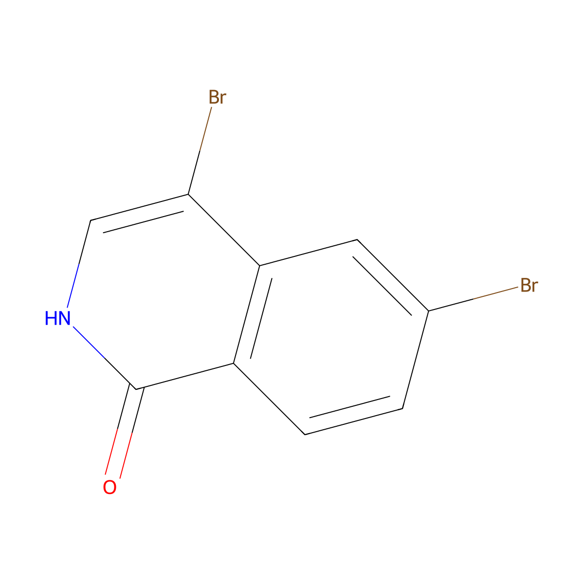 4,6-Dibromo-1,2-dihydroisoquinolin-1-one molecular structure, CAS 1254514-08-3