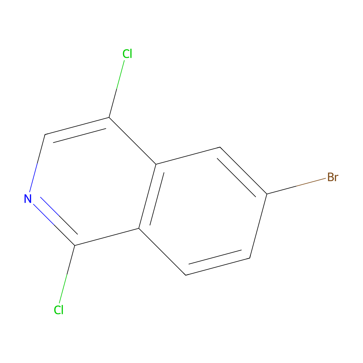 6-Bromo-1,4-dichloroisoquinoline molecular structure, CAS 1254514-12-9