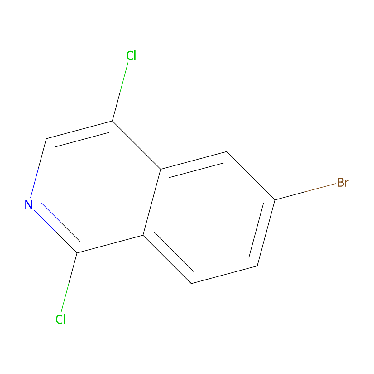 6-Bromo-1,4-dichloroisoquinoline molecular structure, CAS 1254514-12-9