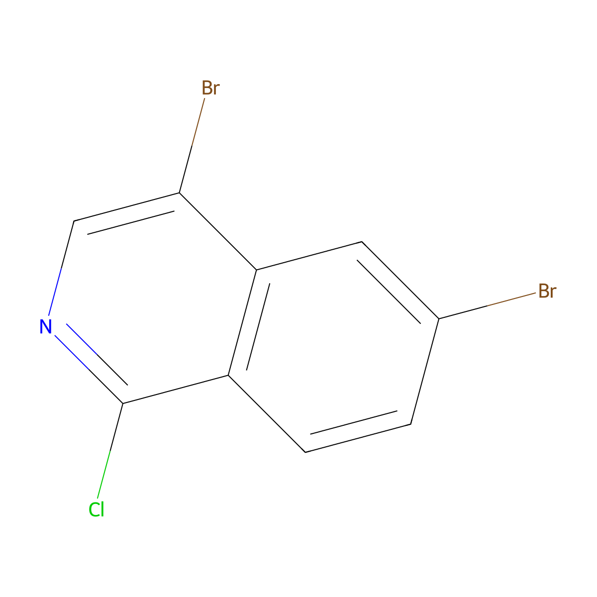 4,6-Dibromo-1-chloroisoquinoline molecular structure, CAS 1254514-17-4