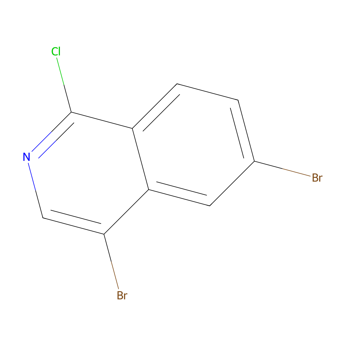 4,6-Dibromo-1-chloroisoquinoline molecular structure, CAS 1254514-17-4