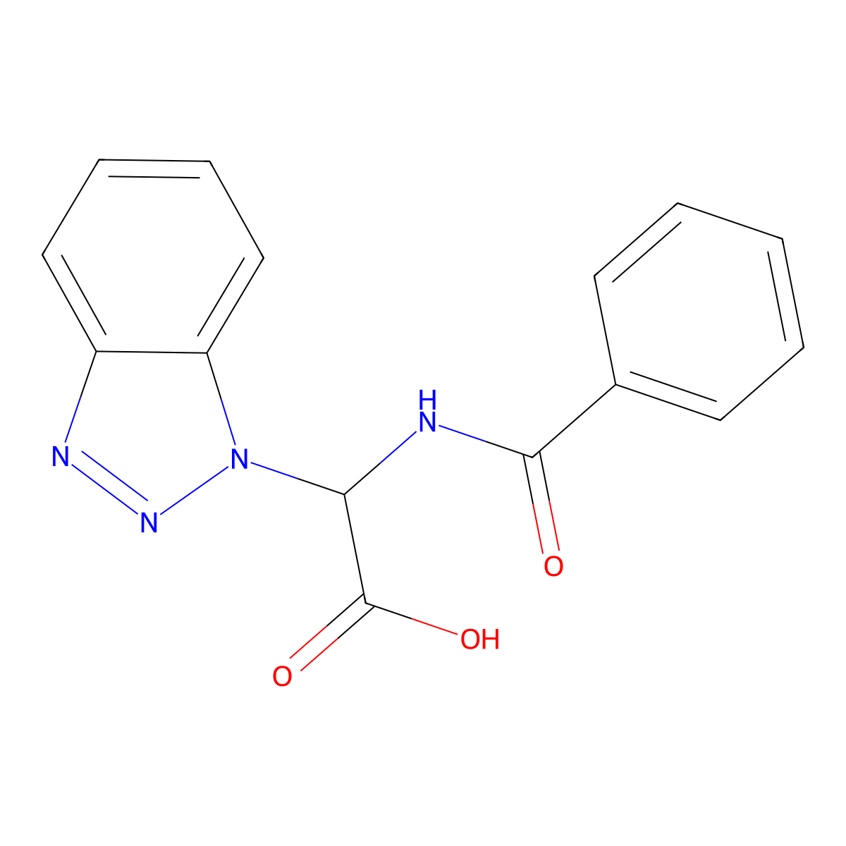 2-(1H-1,2,3-Benzotriazol-1-yl)-2-(phenylformamido)acetic acid molecular structure, CAS 125453-17-0
