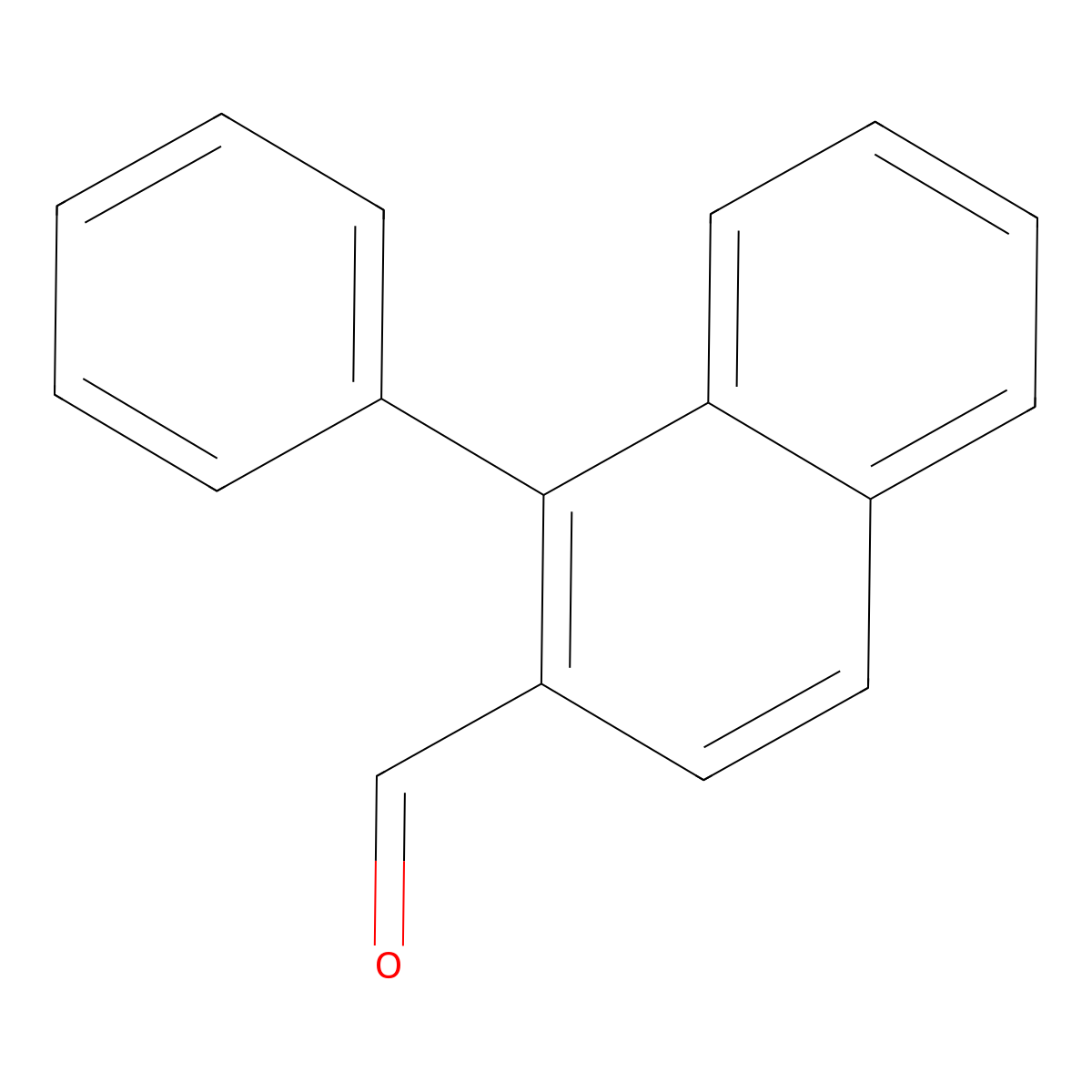 1-Phenylnaphthalene-2-carbaldehyde molecular structure, CAS 125454-79-7