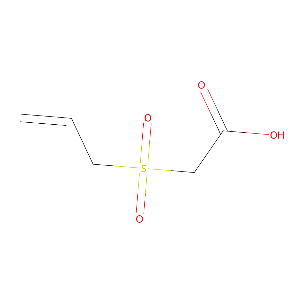 2-(Prop-2-ene-1-sulfonyl)acetic acid molecular structure, CAS 125456-39-5