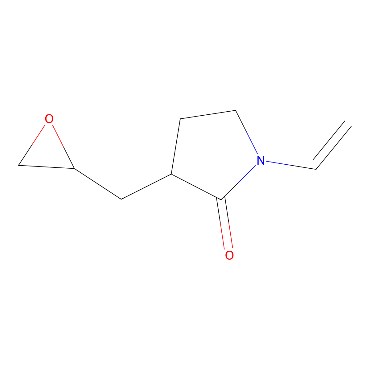 3-(Oxiran-2-ylmethyl)-1-vinylpyrrolidin-2-one molecular structure, CAS 1254561-29-9