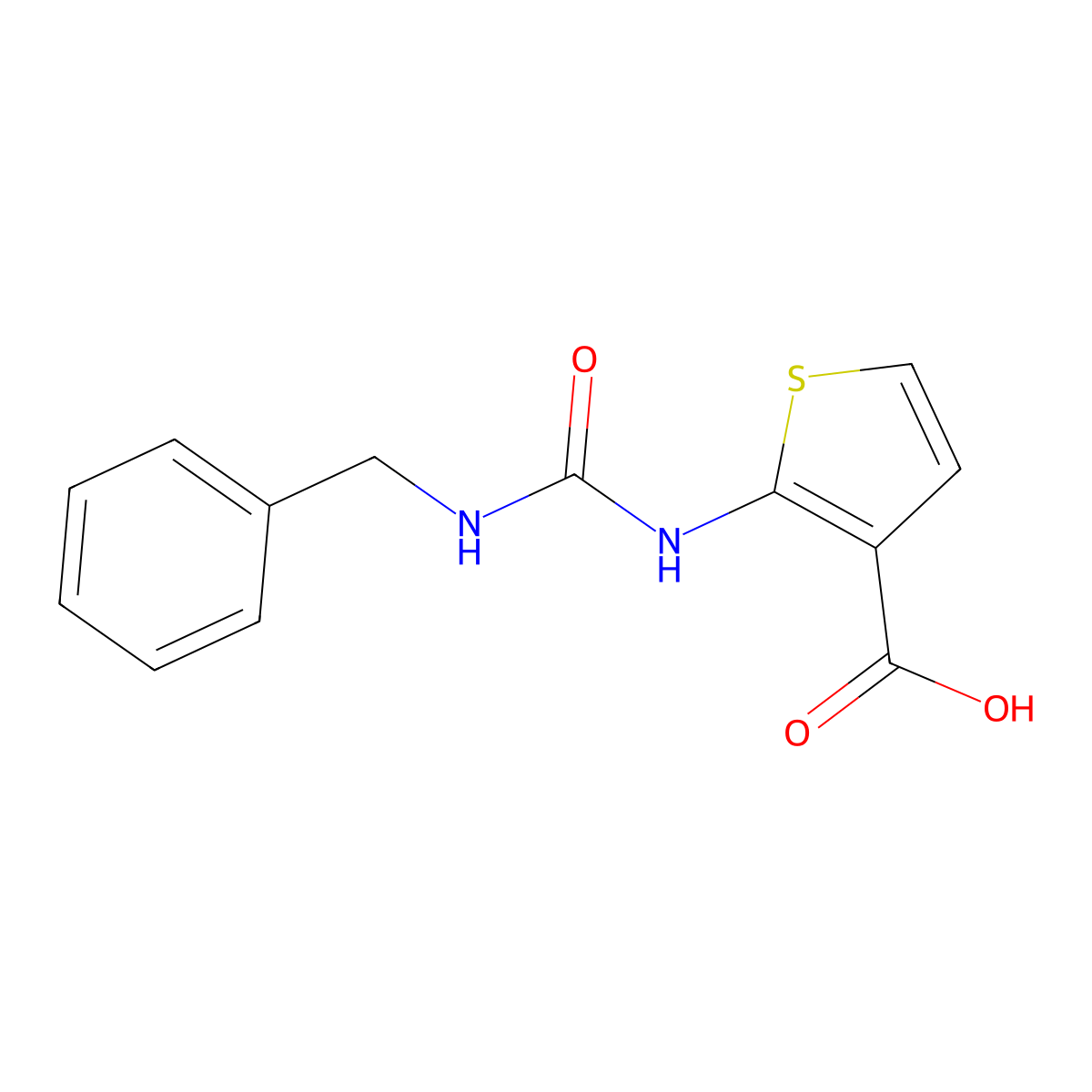 2-(3-Benzylureido)thiophene-3-carboxylic acid molecular structure, CAS 1254588-01-6