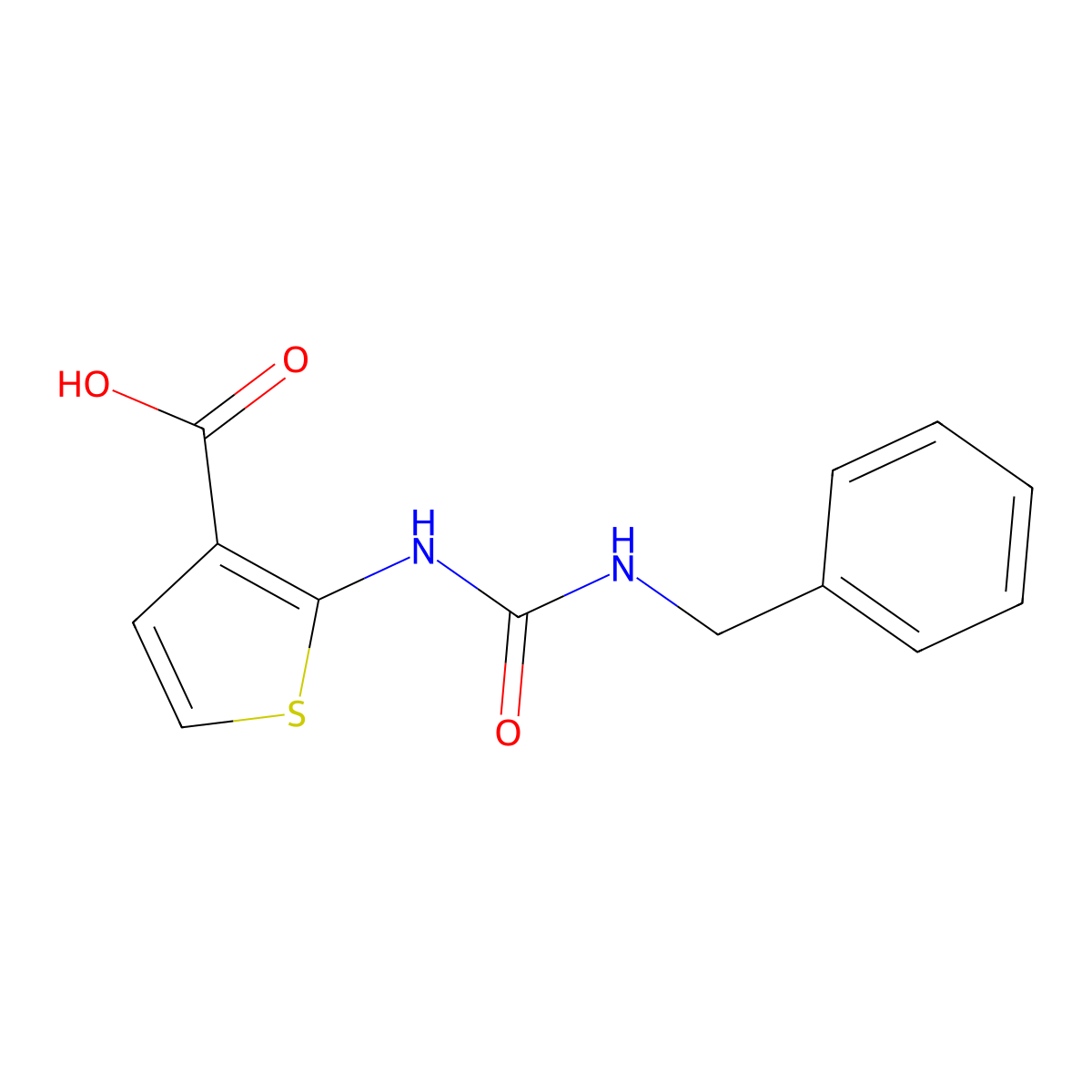 2-(3-Benzylureido)thiophene-3-carboxylic acid molecular structure, CAS 1254588-01-6