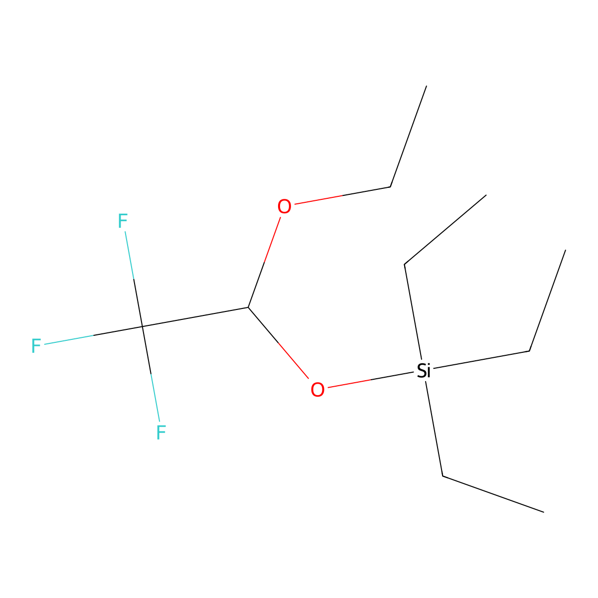 (1-Ethoxy-2,2,2-trifluoroethoxy) triethylsilane molecular structure, CAS 1254592-76-1