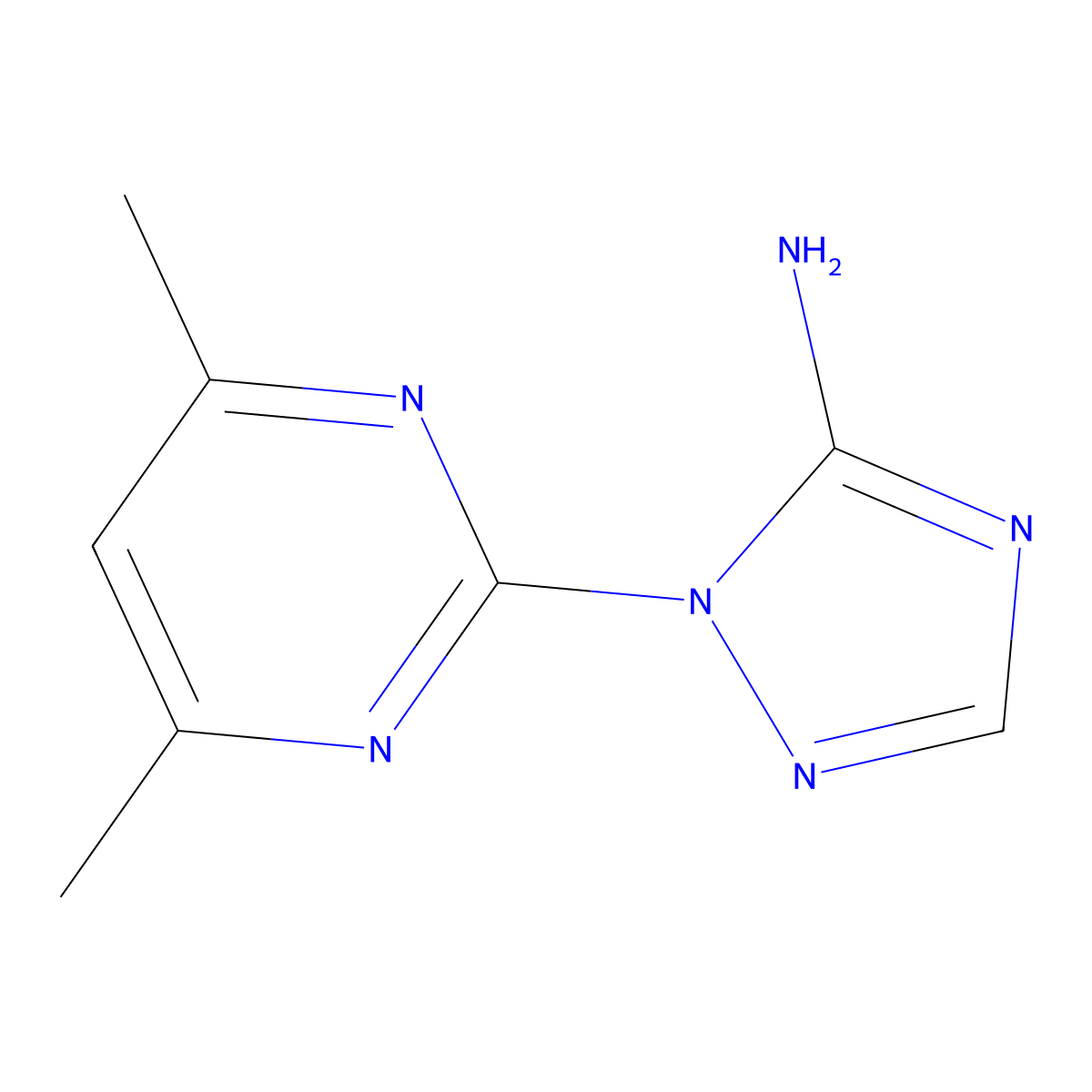 1-(4,6-dimethylpyrimidin-2-yl)-1H-1,2,4-triazol-5-amine molecular structure, CAS 125461-82-7
