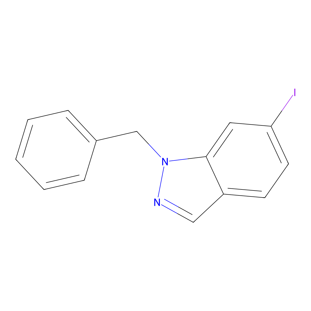 1-Benzyl-6-iodoindazole molecular structure, CAS 1254714-64-1