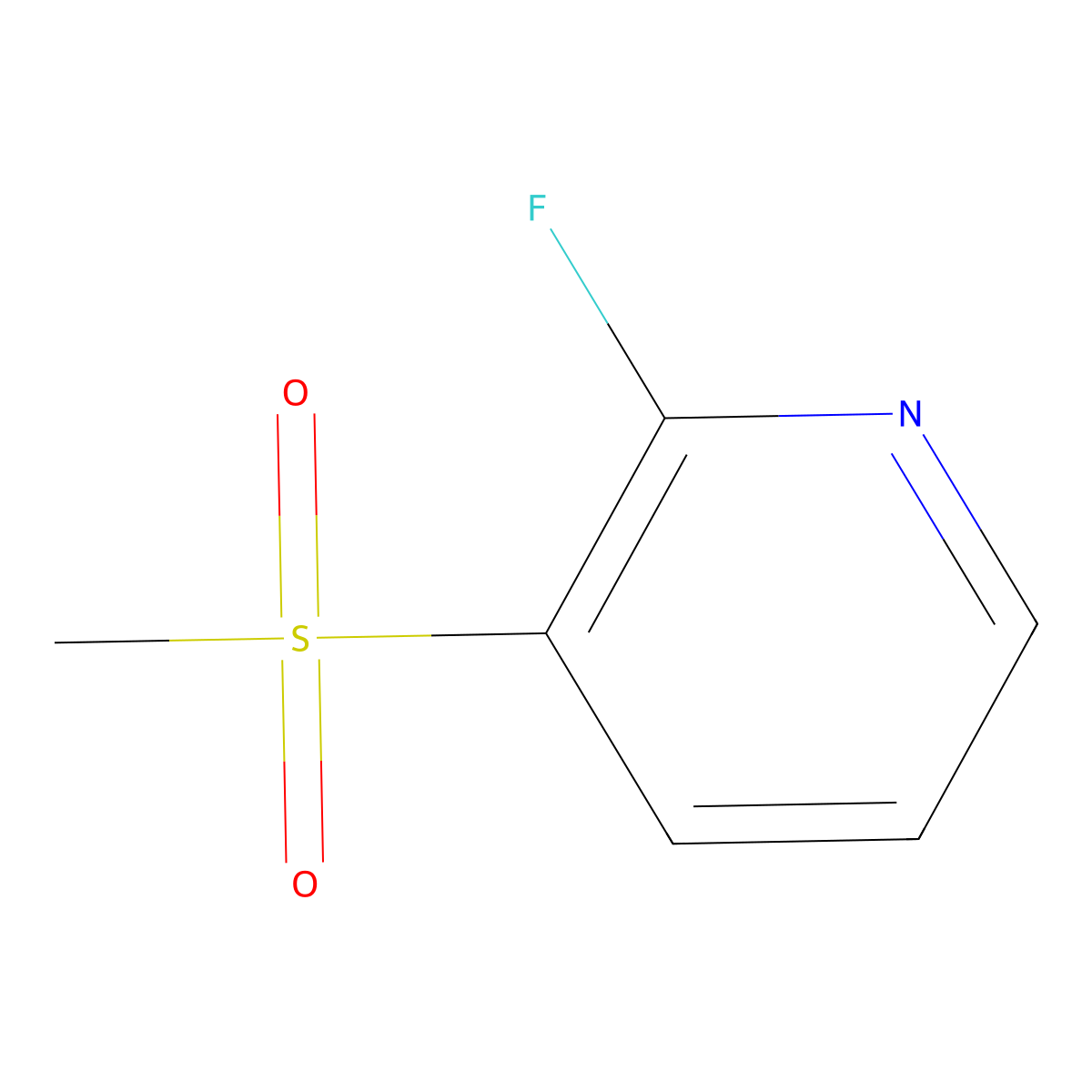 2-Fluoro-3-methylsulfonylpyridine molecular structure, CAS 1254730-40-9