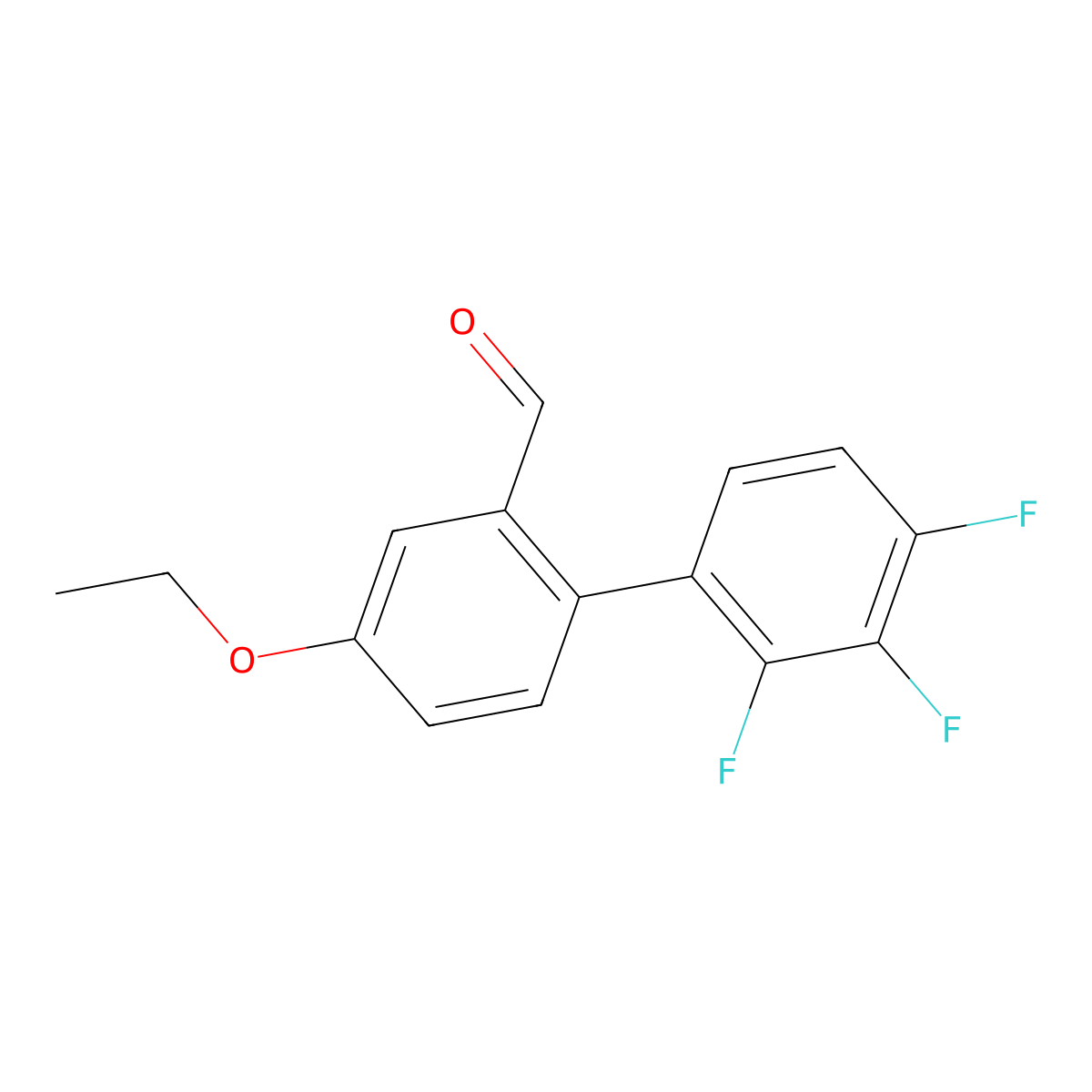 4-Ethoxy-2',3',4'-trifluoro-[1,1'-biphenyl]-2-carbaldehyde molecular structure, CAS 1254733-85-1