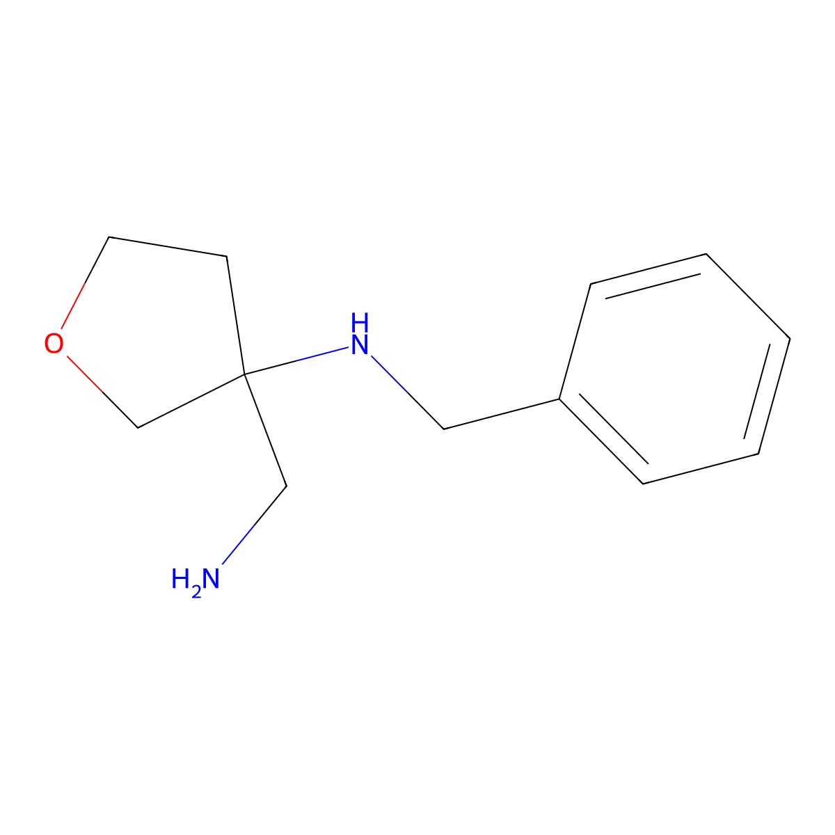 3-(aminomethyl)-N-benzyloxolan-3-amine molecular structure, CAS 1254809-50-1