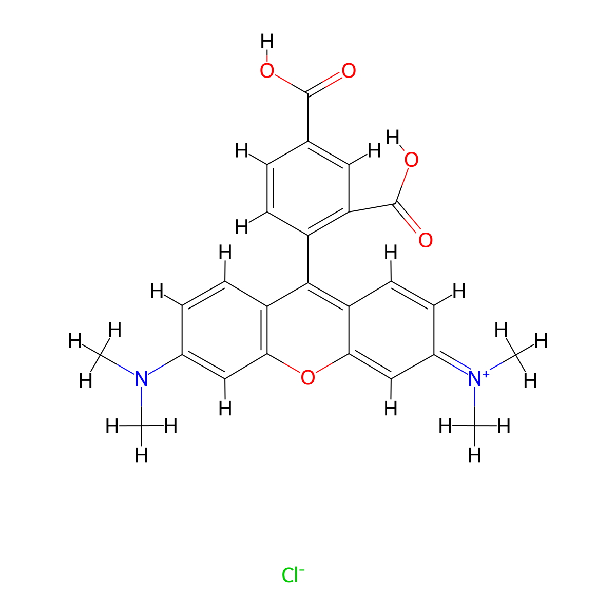 5-TAMRA chloride(91809-66-4 free base) molecular structure, CAS 125481-77-8