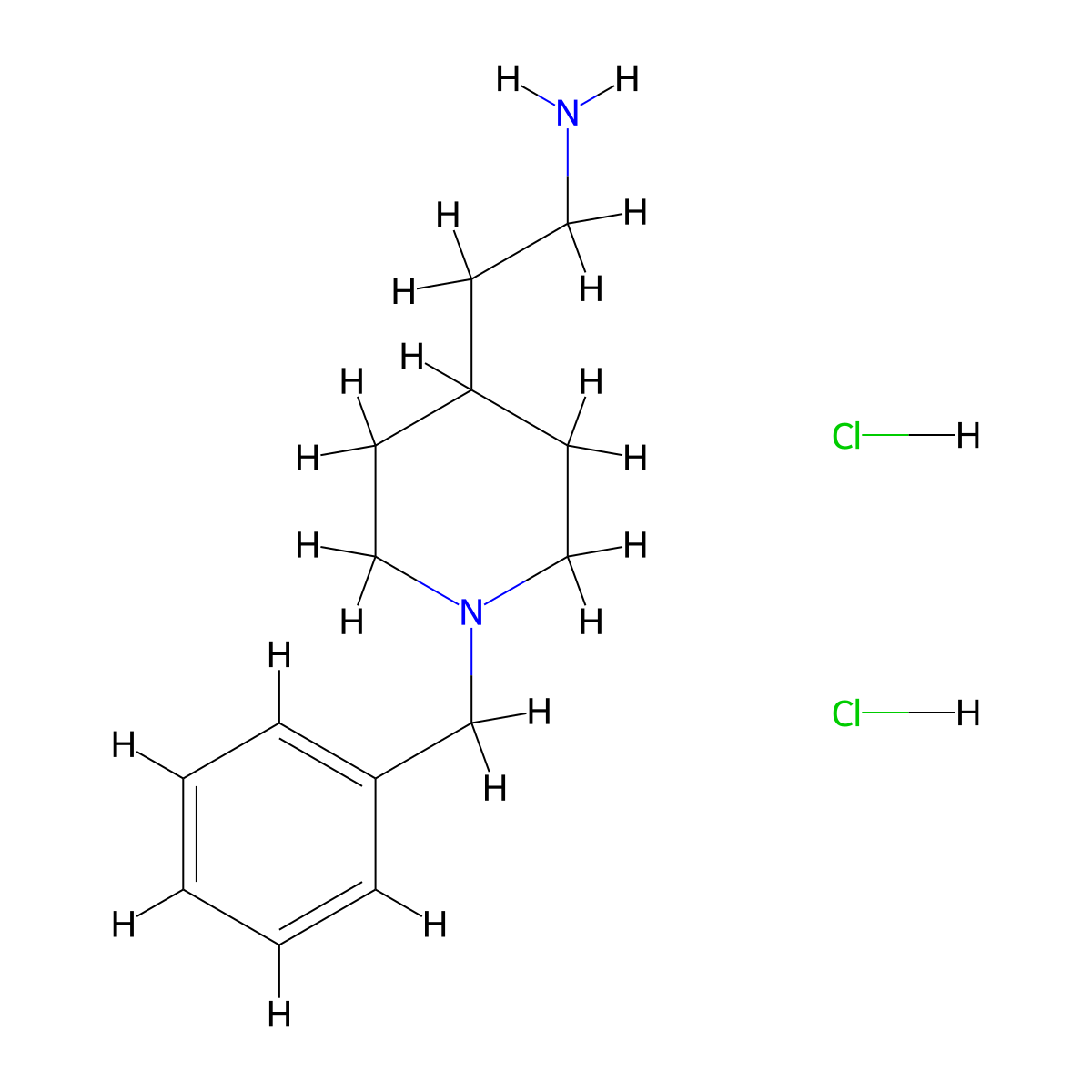 2-(1-Benzylpiperidin-4-YL)ethanamine dihydrochloride molecular structure, CAS 125482-75-9