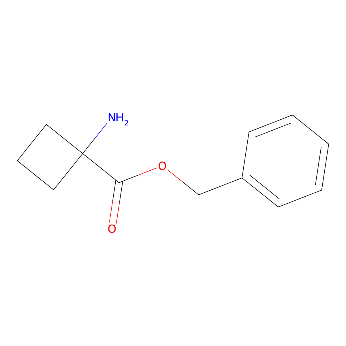 Benzyl 1-aminocyclobutane-1-carboxylate molecular structure, CAS 125483-56-9