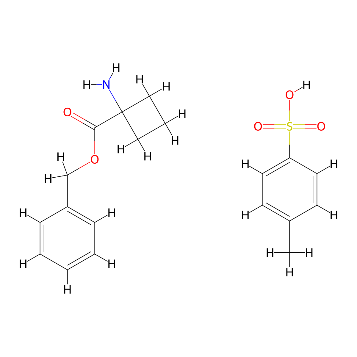 Benzyl 1-aminocyclobutanecarboxylate 4-methylbenzenesulfonate molecular structure, CAS 125483-57-0