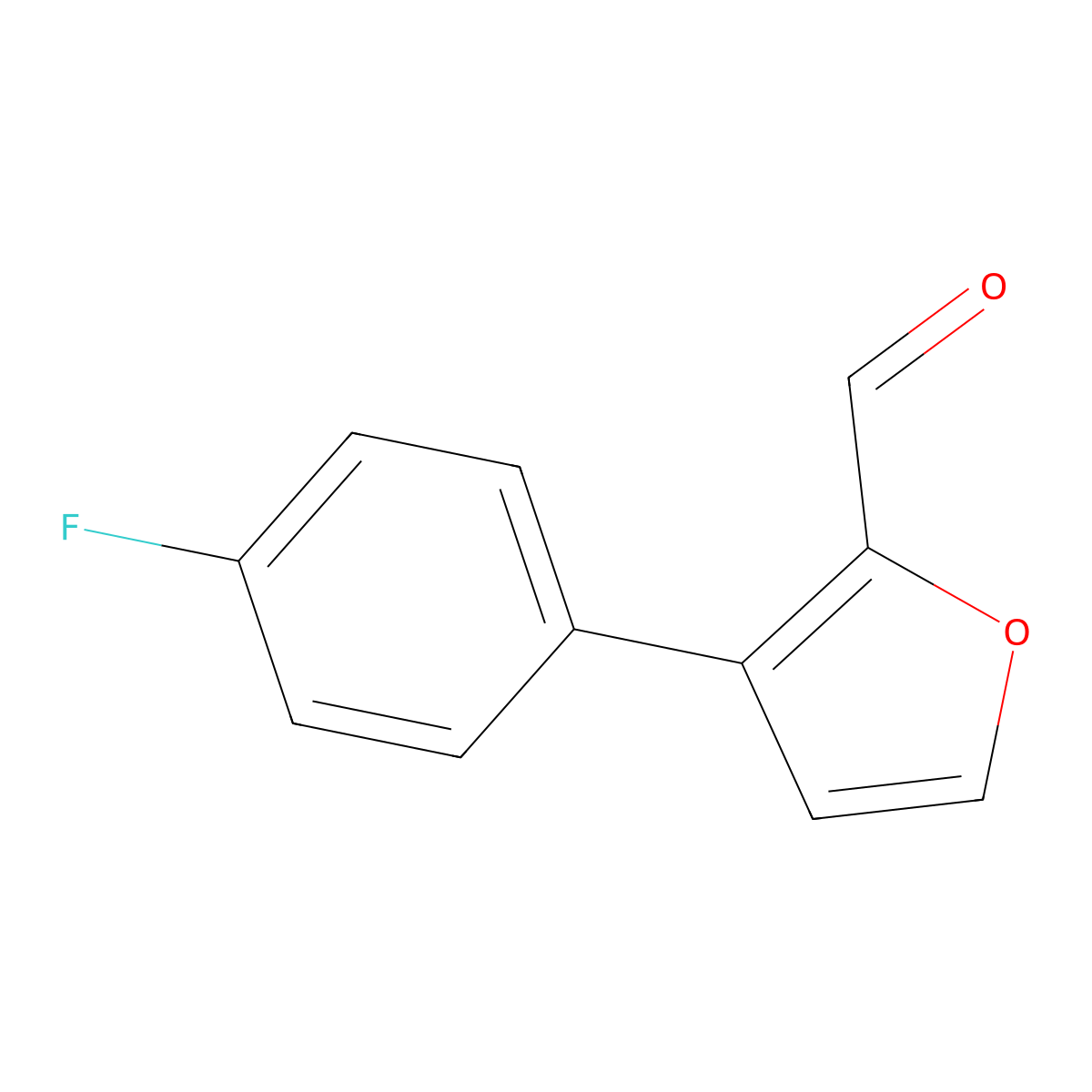 3-(4-Fluorophenyl)furan-2-carbaldehyde molecular structure, CAS 1254836-23-1