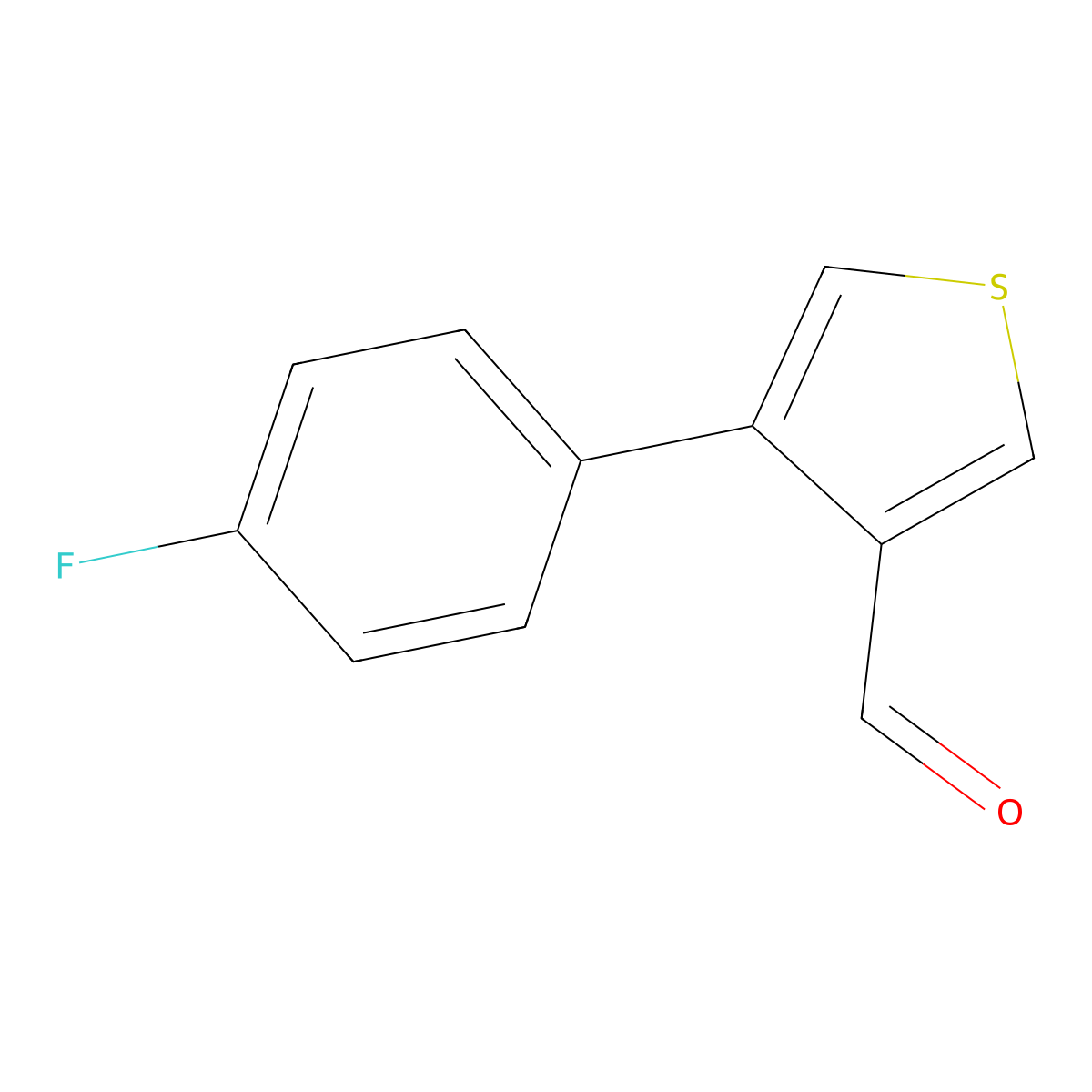 4-(4-Fluorophenyl)thiophene-3-carbaldehyde molecular structure, CAS 1254836-27-5