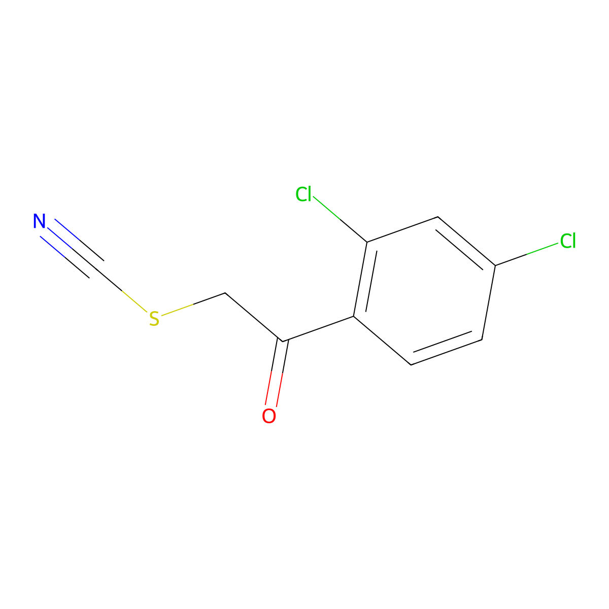 2-(2,4-Dichlorophenyl)-2-oxoethyl thiocyanate molecular structure, CAS 125488-14-4