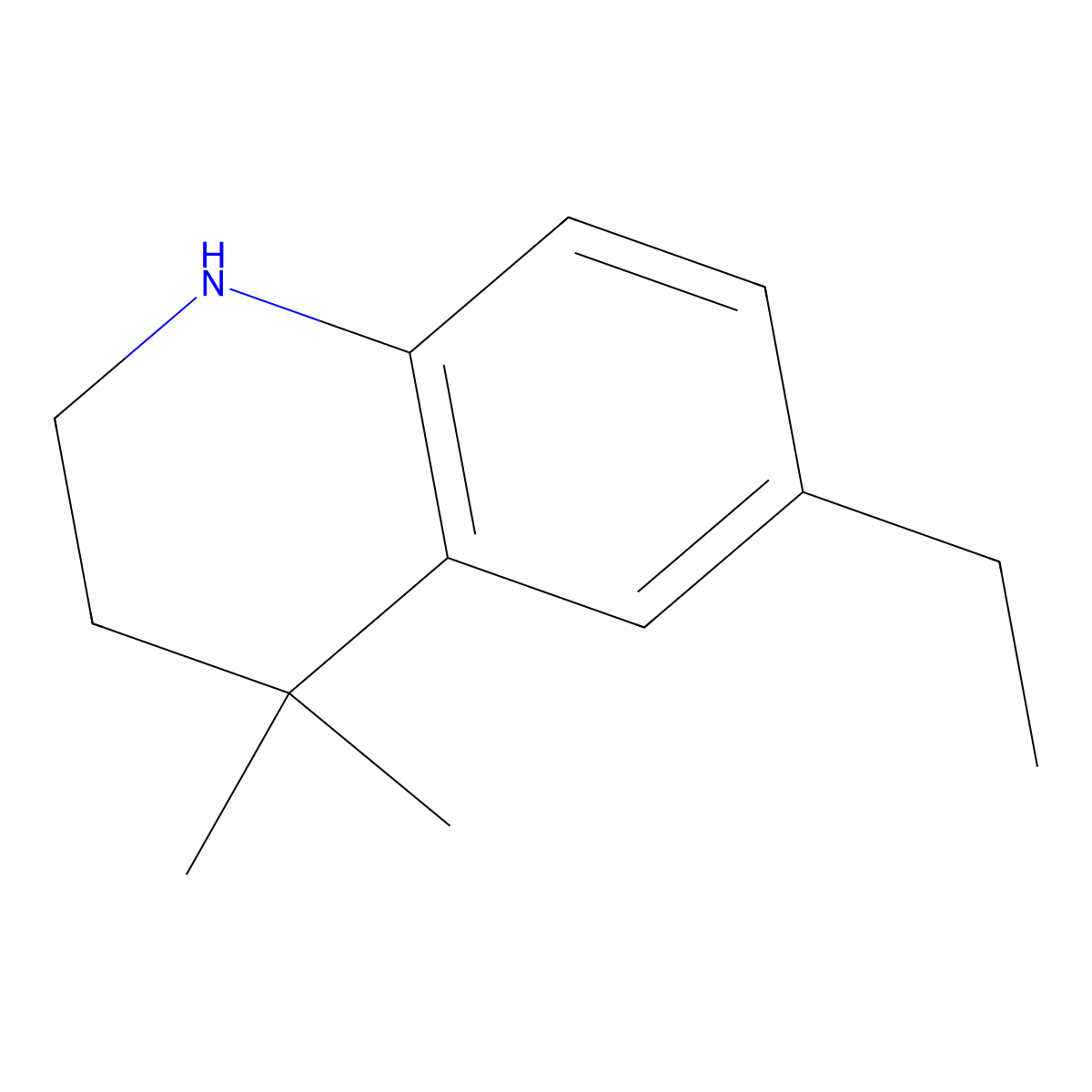 6-Ethyl-4,4-dimethyl-1,2,3,4-tetrahydroquinoline molecular structure, CAS 1254928-20-5