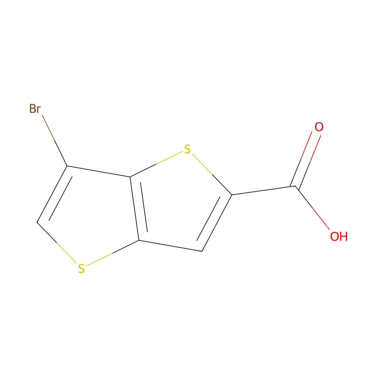 6-Bromothieno[3,2-b]thiophene-2-carboxylic acid molecular structure, CAS 125493-06-3