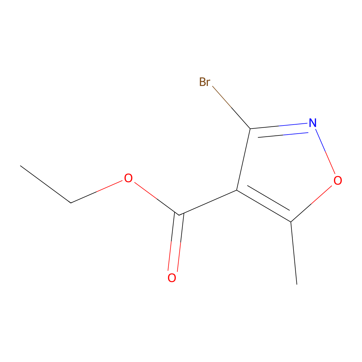 Ethyl 3-bromo-5-methyl-1,2-oxazole-4-carboxylate molecular structure, CAS 1254962-88-3