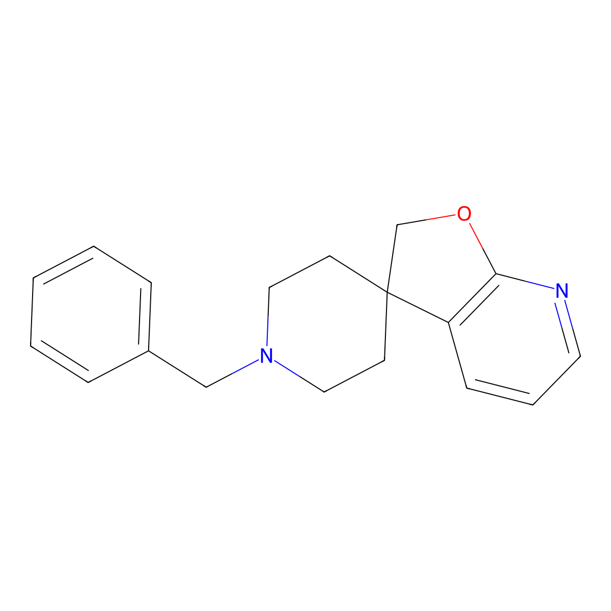 Spiro[furo[2,3-b]pyridine-3(2H),4'-piperidine], 1'-(phenylmethyl)- molecular structure, CAS 1254981-62-8