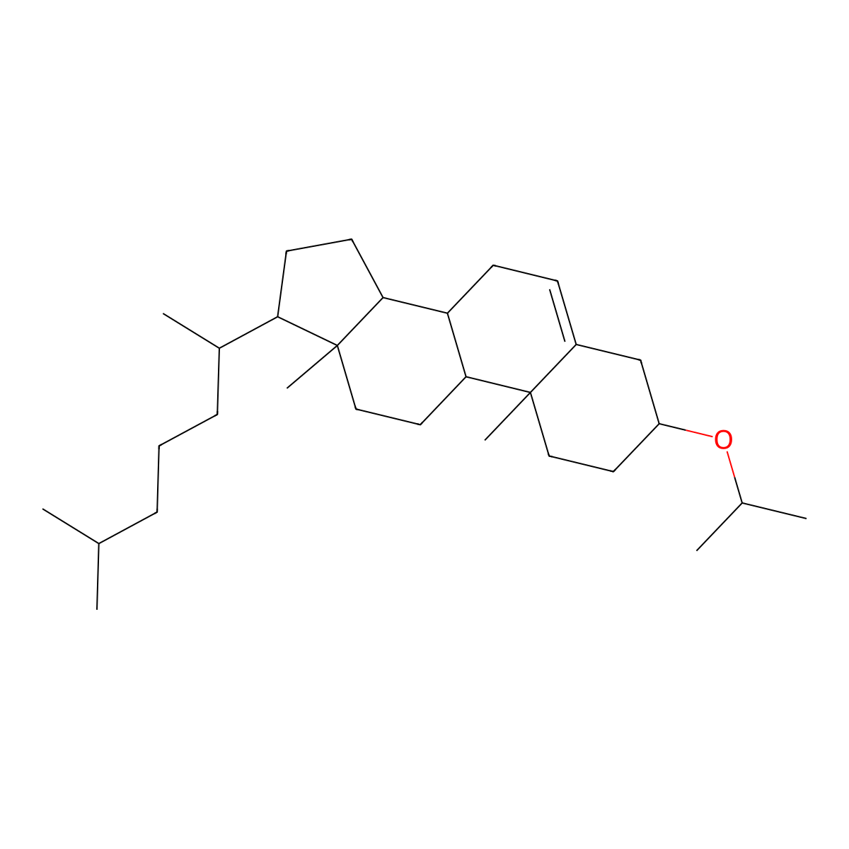 Ether, cholesteryl isopropyl molecular structure, CAS 1255-86-3